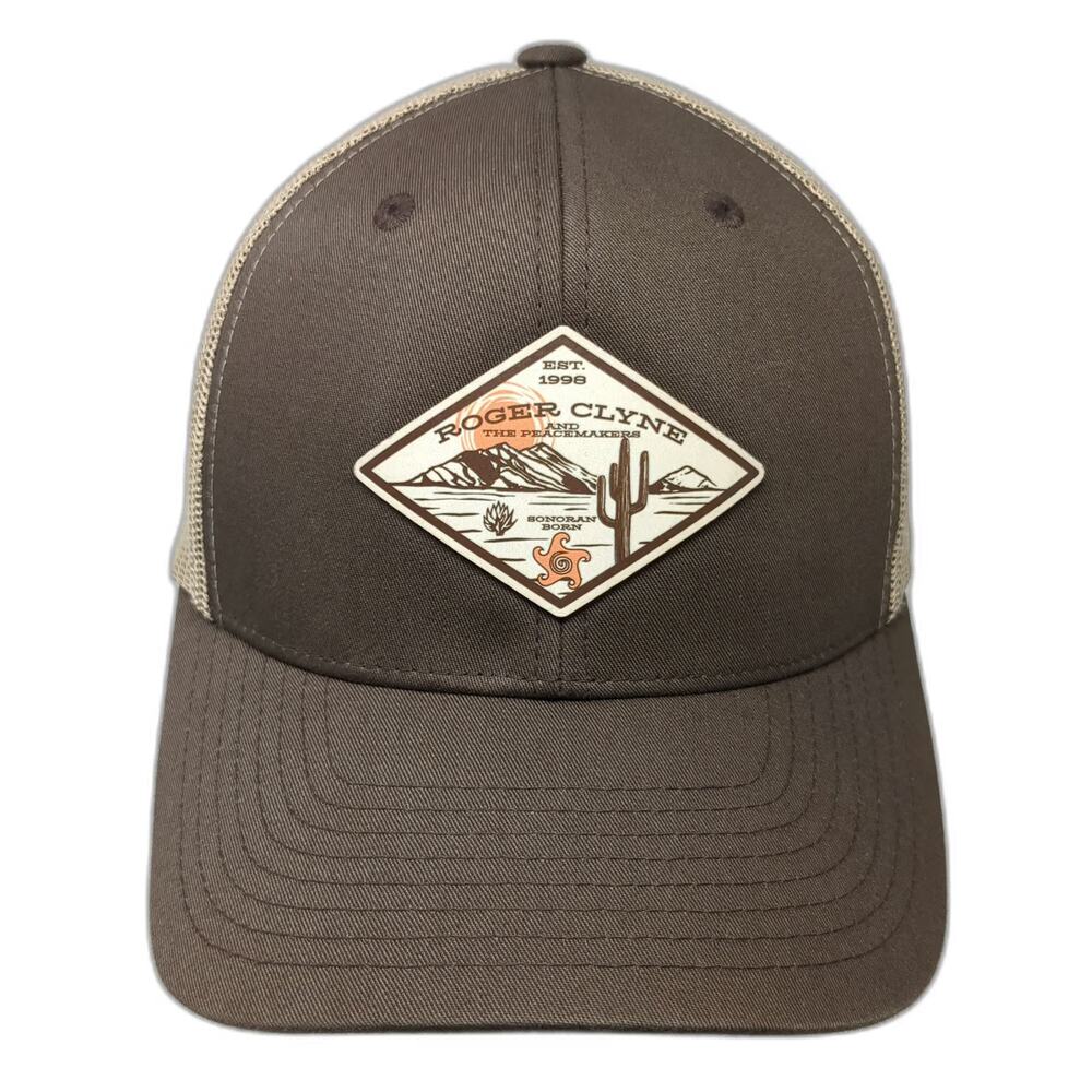 Yupoong Trucker Hat Brown One Size Roger Clyne Peacemakers Sonoran Born Patch